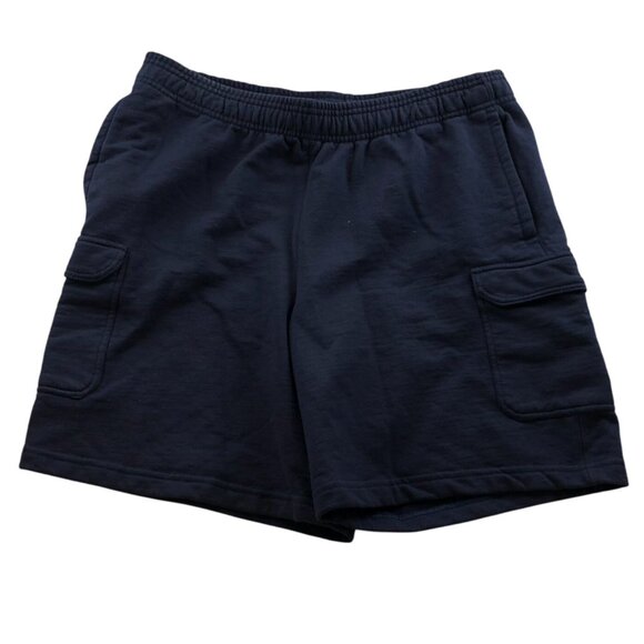 Champion Men Fleece Cargo Shorts Size XL Athletic Lounge Pull On Casual Navy - Picture 1 of 10